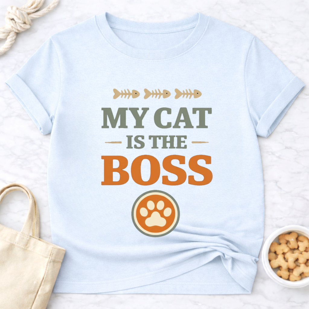 My Cat is the Boss (Retro) T-Shirt