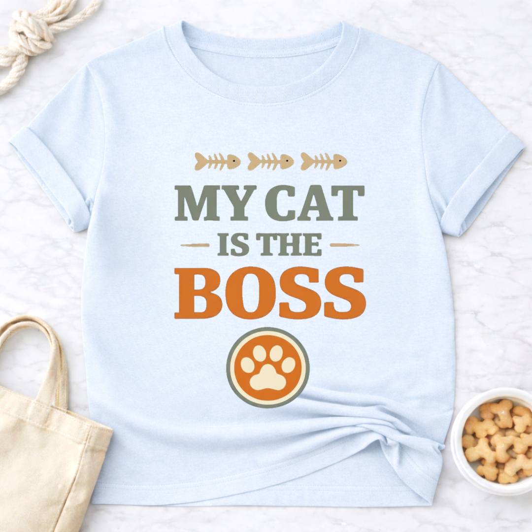 My Cat is the Boss (Retro) T-Shirt