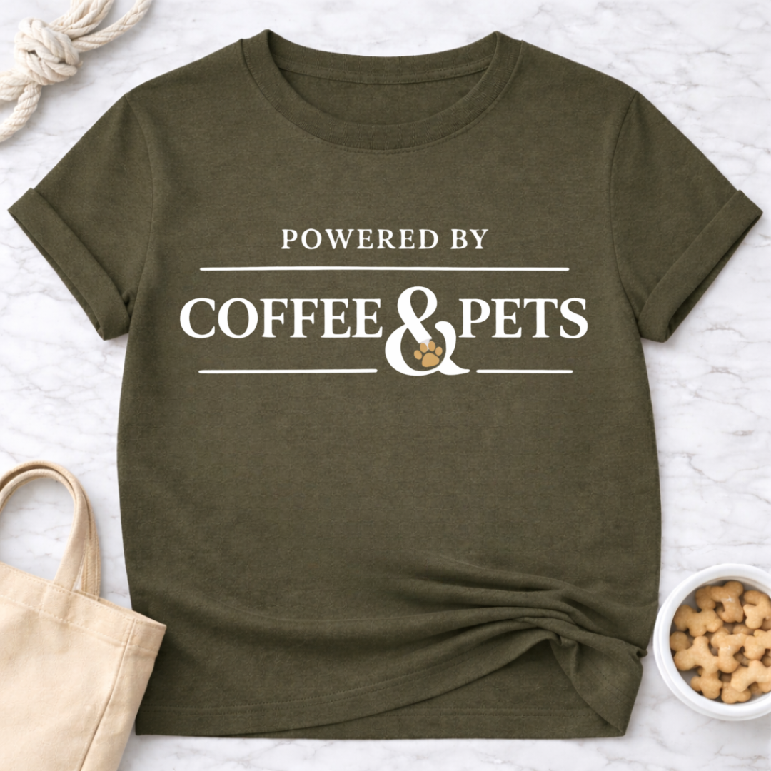 Powered by Coffee & Pets T-Shirt