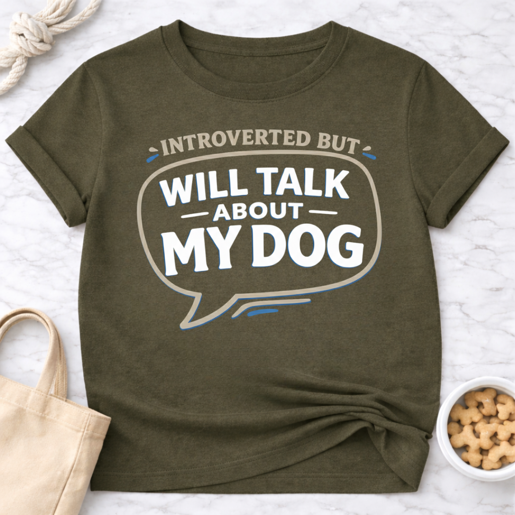 Introverted but Will Talk About My Dog T-Shirt