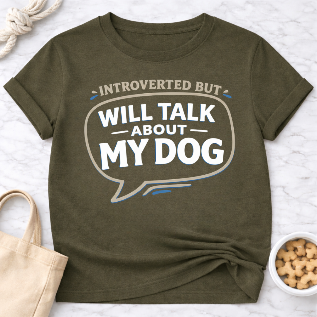 Introverted but Will Talk About My Dog T-Shirt