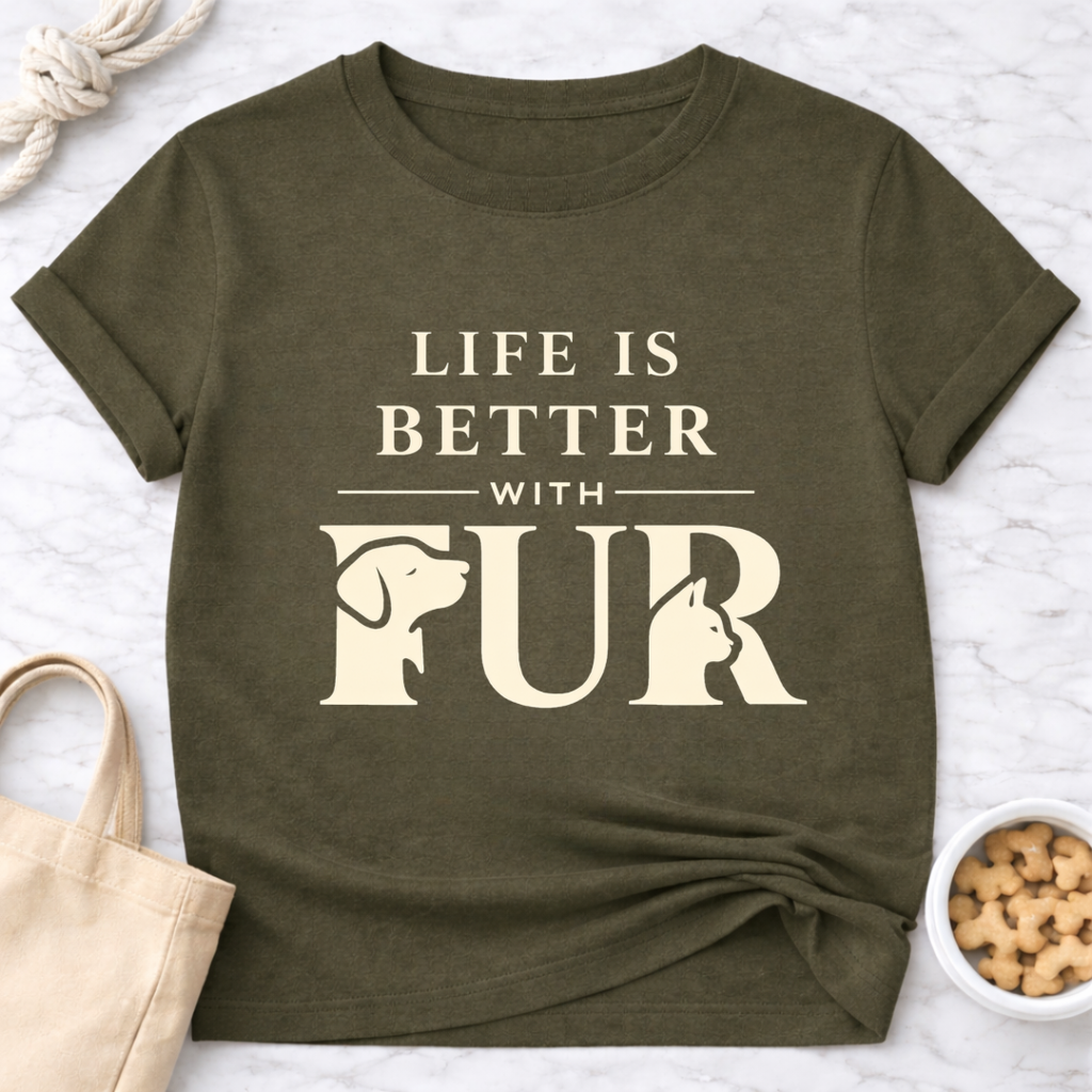 Life Is Better With Fur Is T-Shirt
