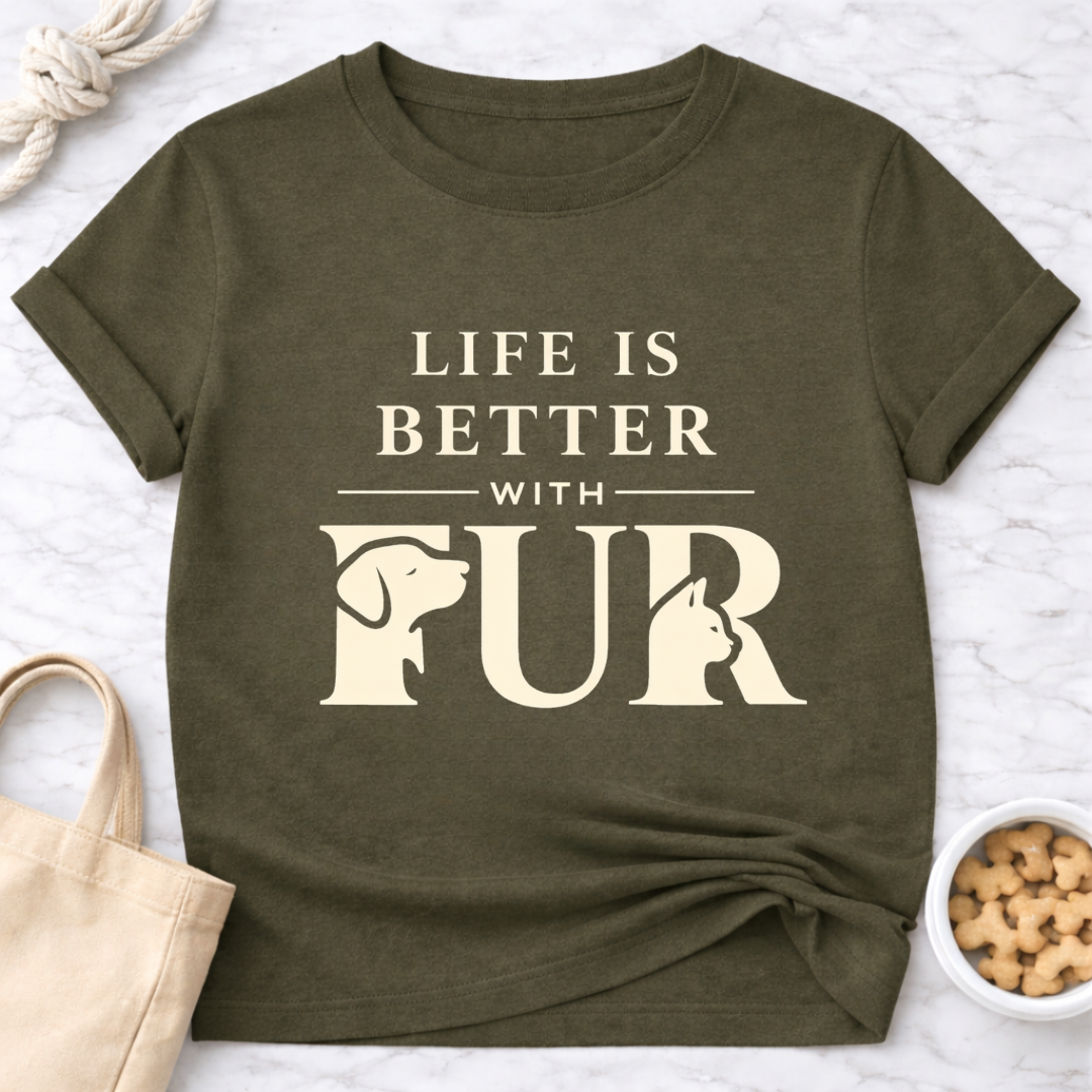 Life Is Better With Fur Is T-Shirt