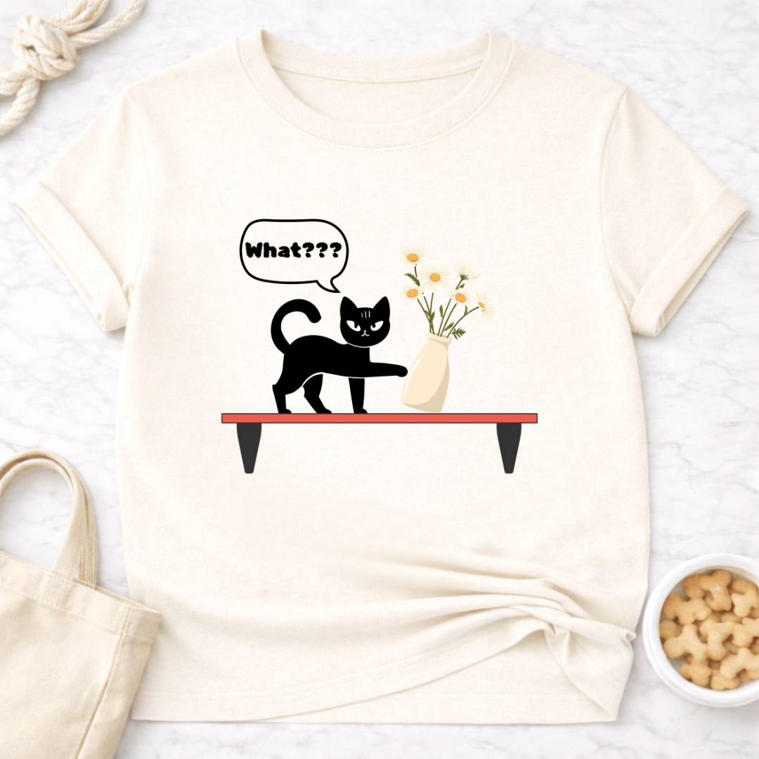 Mischievous Cat on a Shelf T-Shirt
