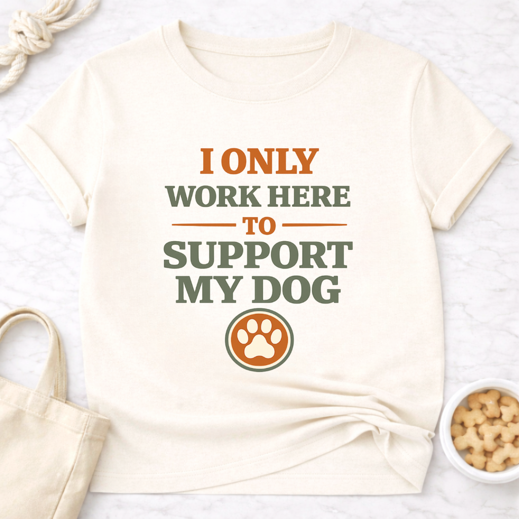 I Only Work Here to Support My Dog T-Shirt