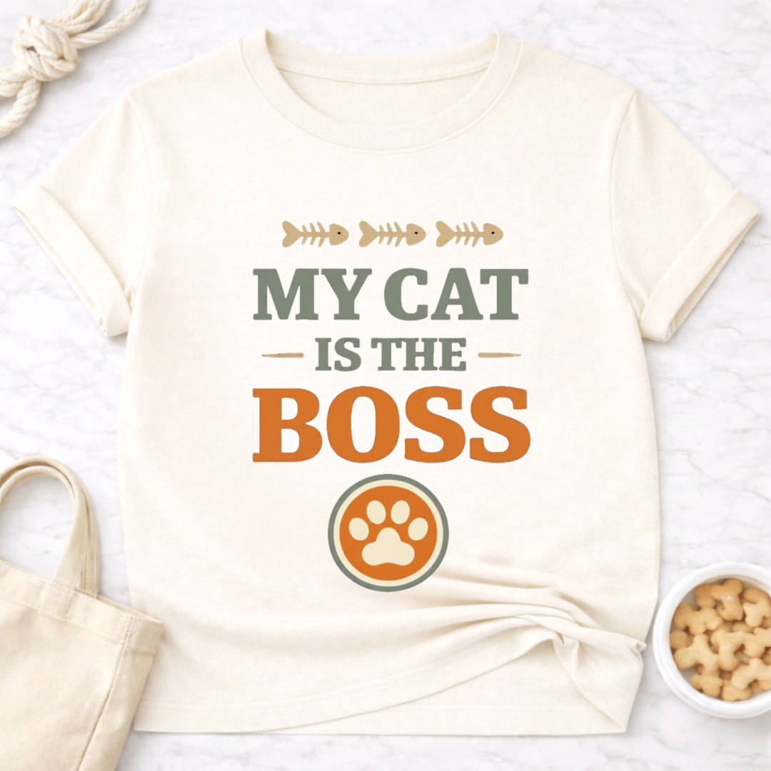 My Cat is the Boss (Retro) T-Shirt