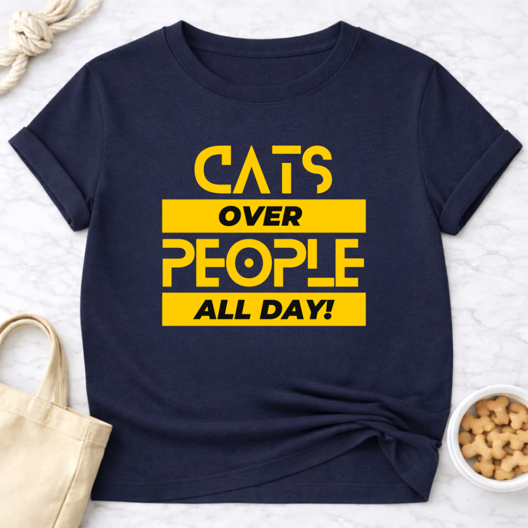 Cats Over People (Block)T-Shirt