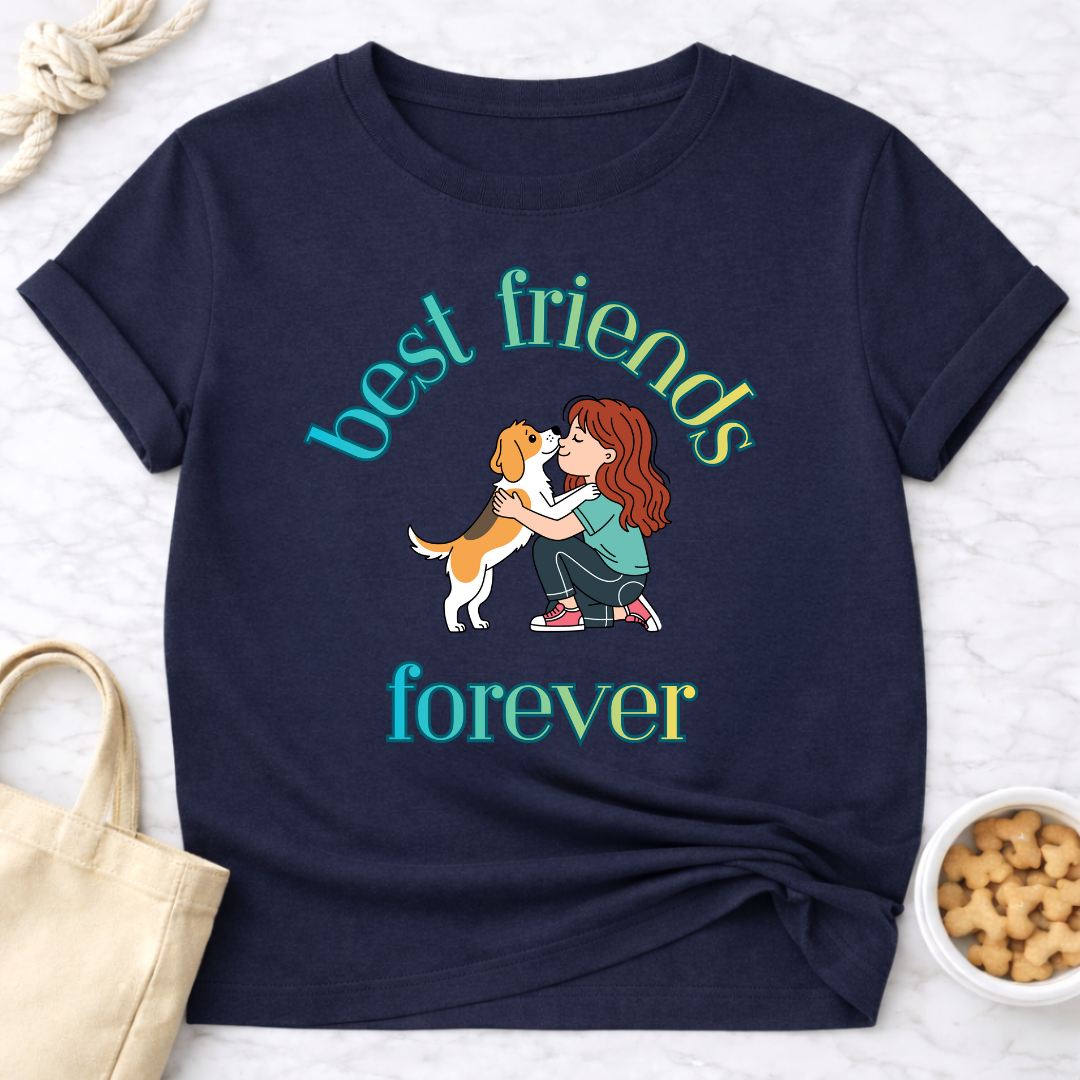 Best Friends Forever Girl and Dog T-Shirt