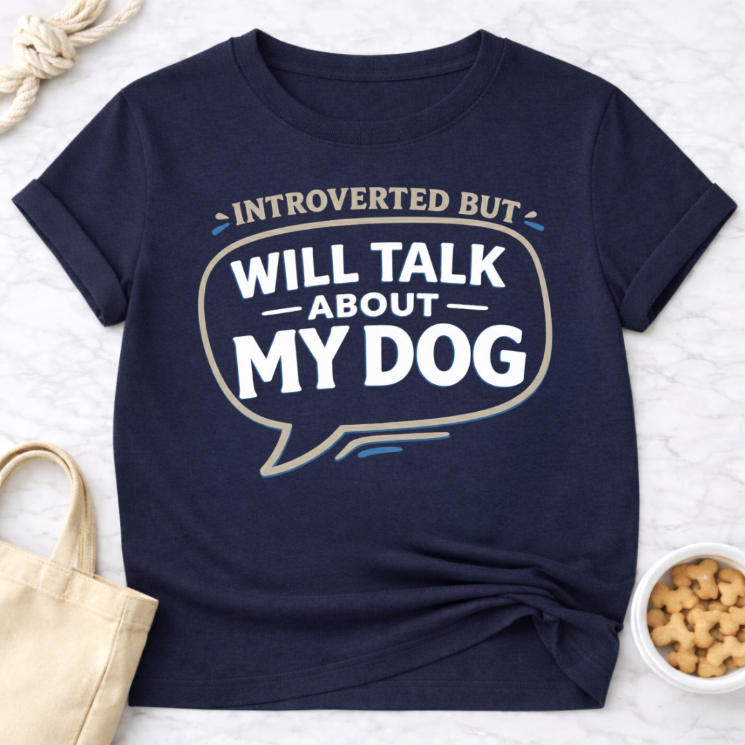 Introverted but Will Talk About My Dog T-Shirt