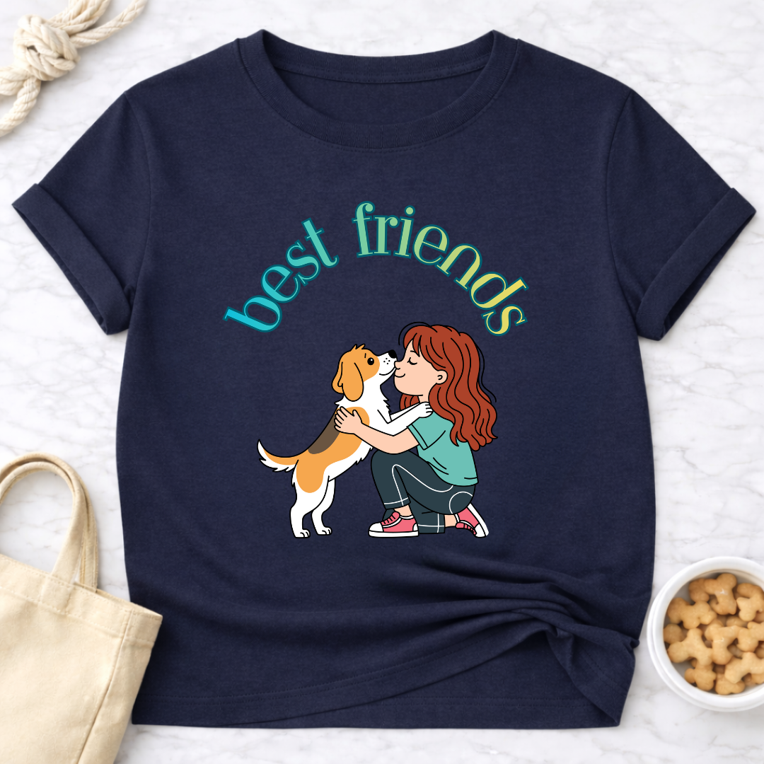 Best Friends Girl and Dog T-Shirt