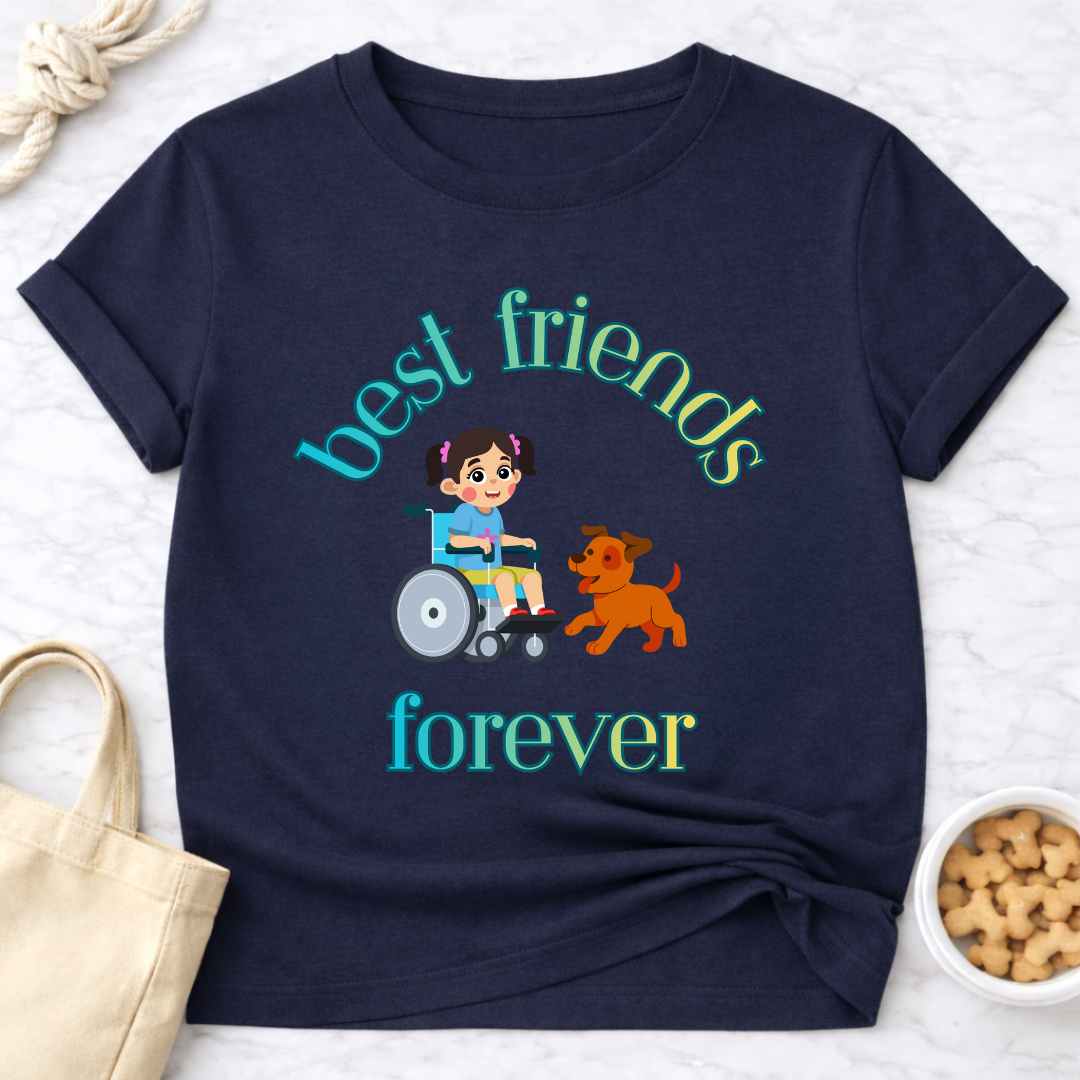 Best Friends Forever Girl and Dog Special Needs T-Shirt