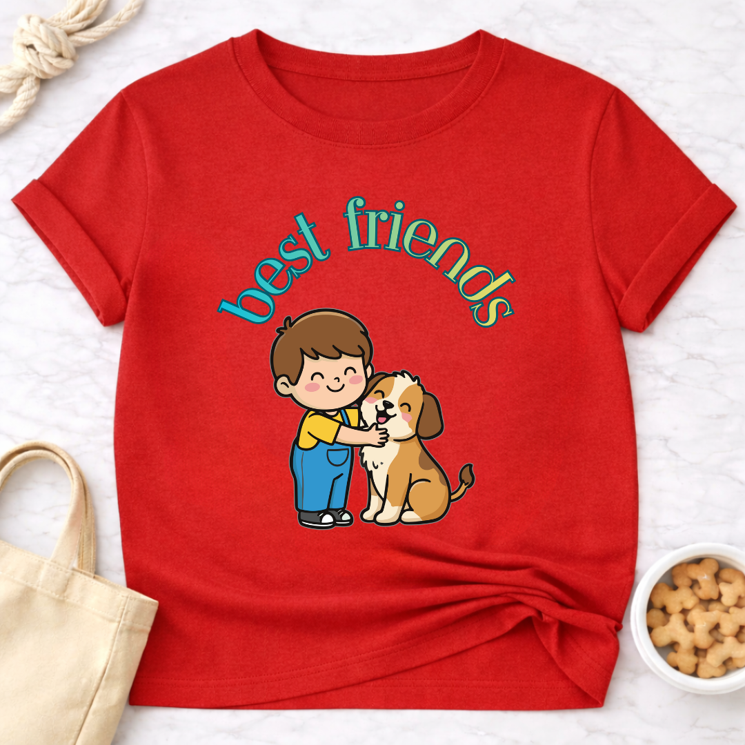 Best Friends Boy and Dog T-Shirt