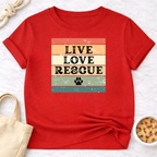 Live Love Rescue (retro) T-Shirt