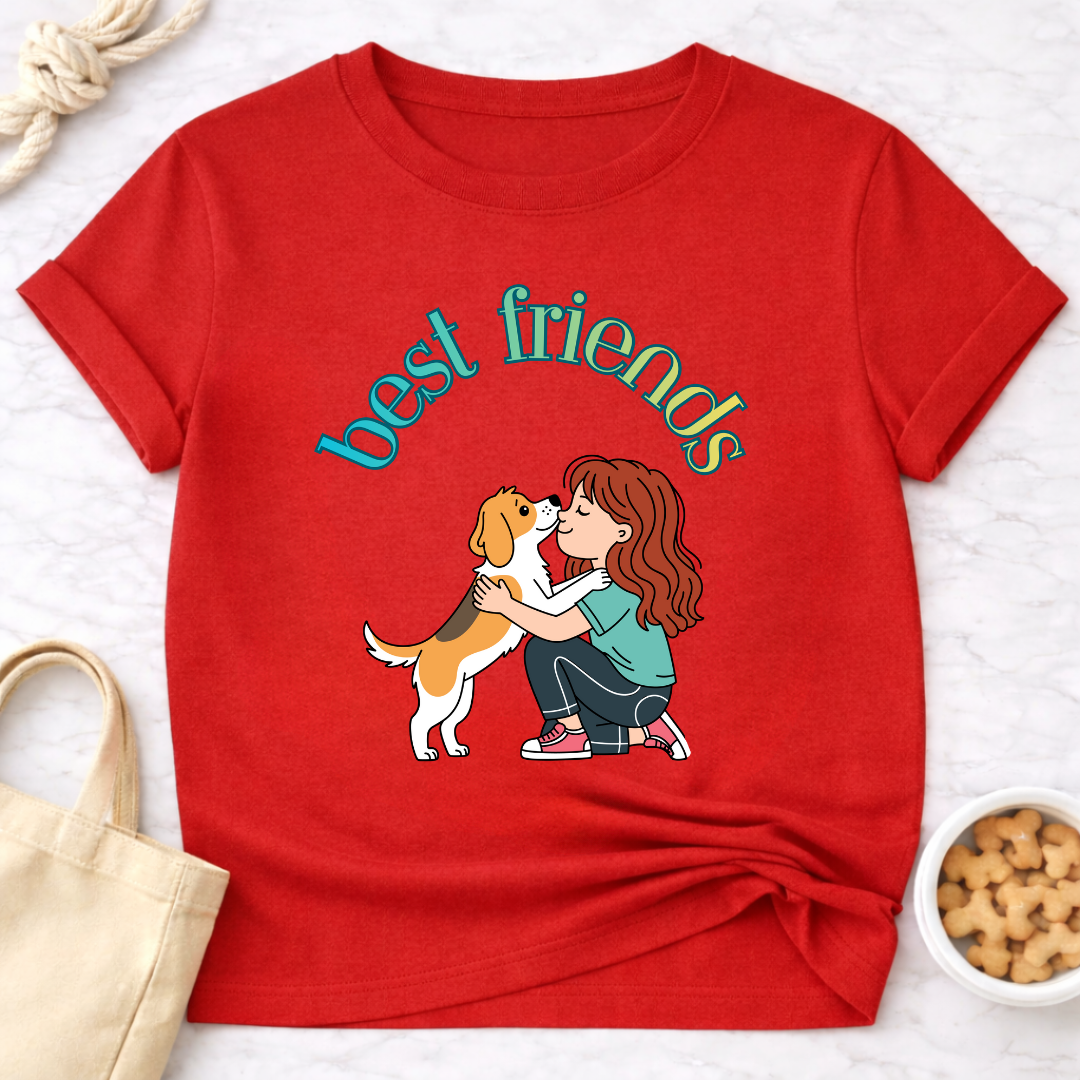 Best Friends Girl and Dog T-Shirt