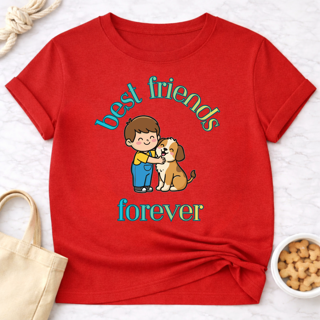 Best Friends Forever Boy and Dog T-Shirt
