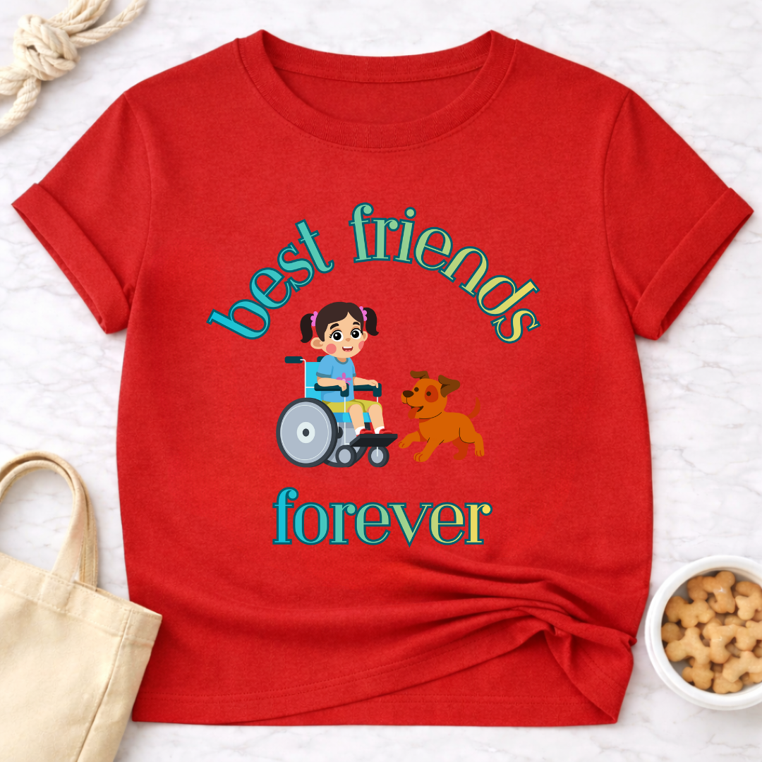 Best Friends Forever Girl and Dog Special Needs T-Shirt