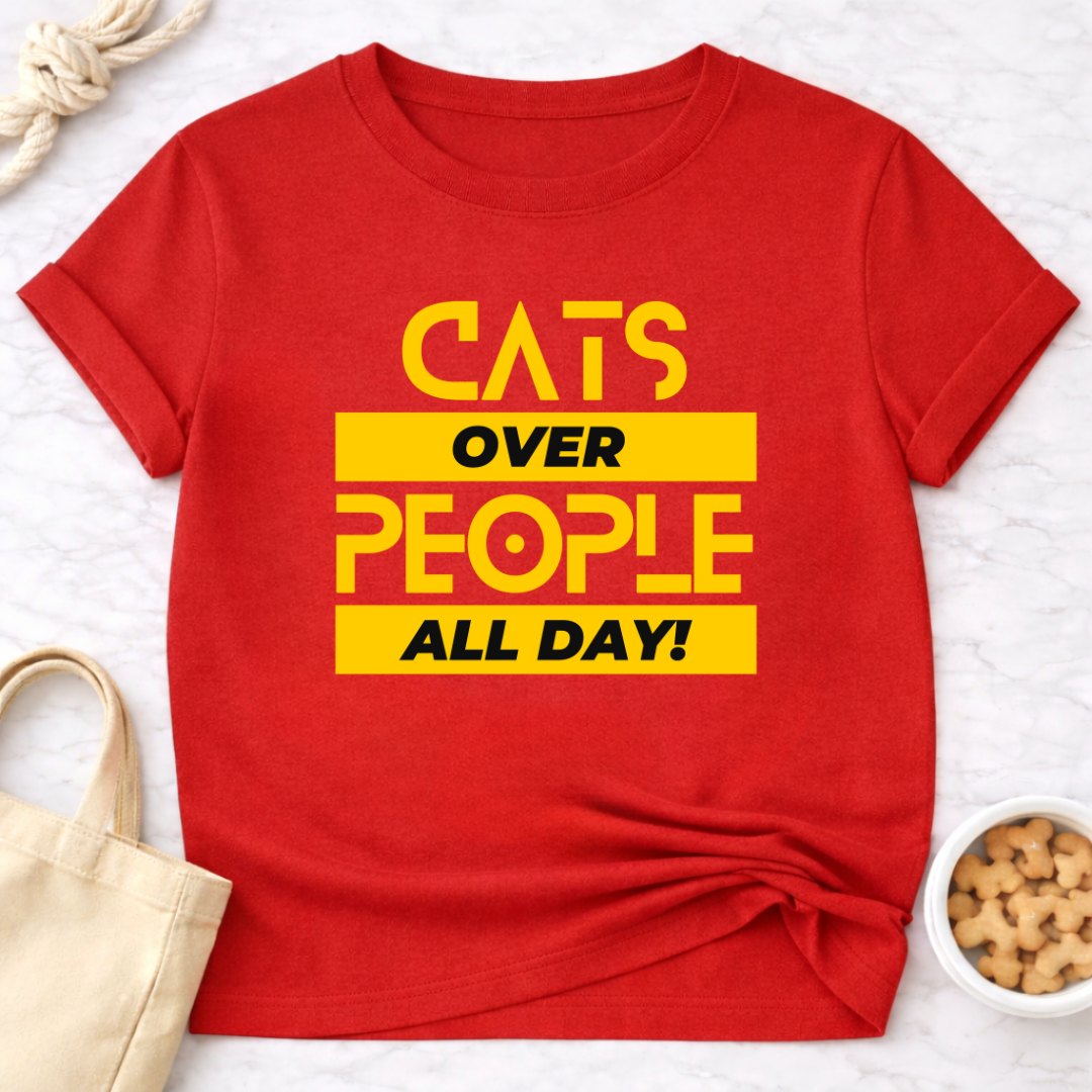 Cats Over People (Block)T-Shirt