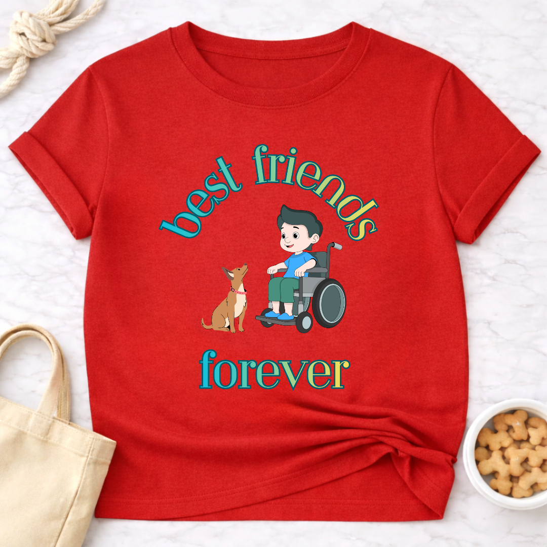 Best Friends Forever Boy and Dog Special Needs T-Shirt