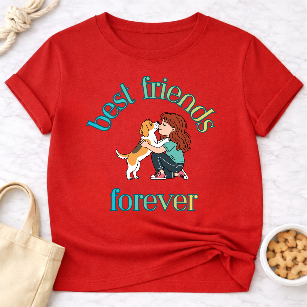 Best Friends Forever Girl and Dog T-Shirt