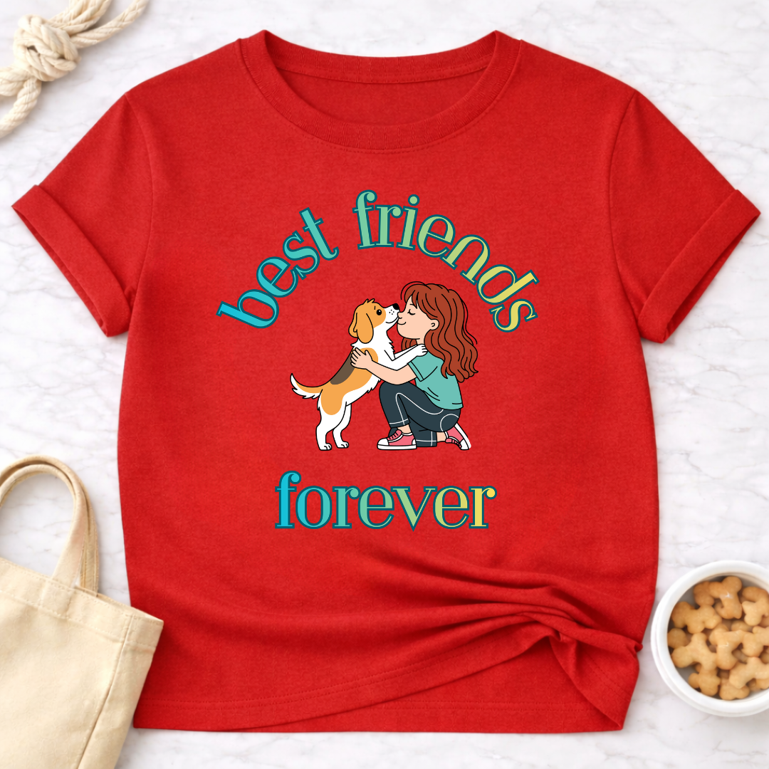 Best Friends Forever Girl and Dog T-Shirt