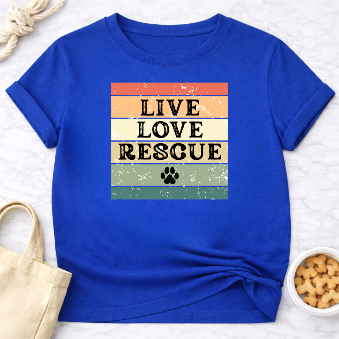 Live Love Rescue (retro) T-Shirt
