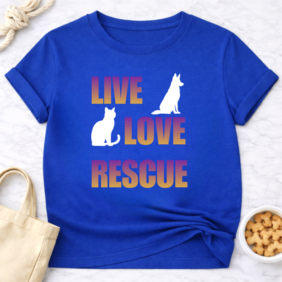 Live Love Rescue Dog and Cat T-Shirt