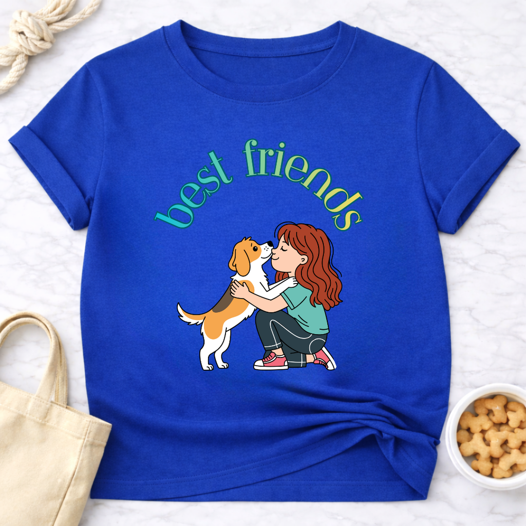 Best Friends Girl and Dog T-Shirt