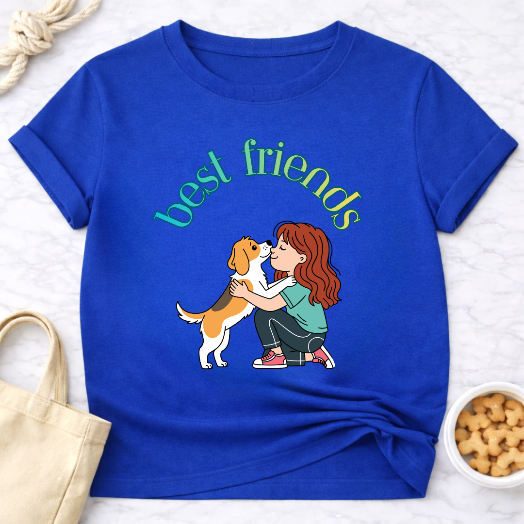 Best Friends Girl and Dog T-Shirt