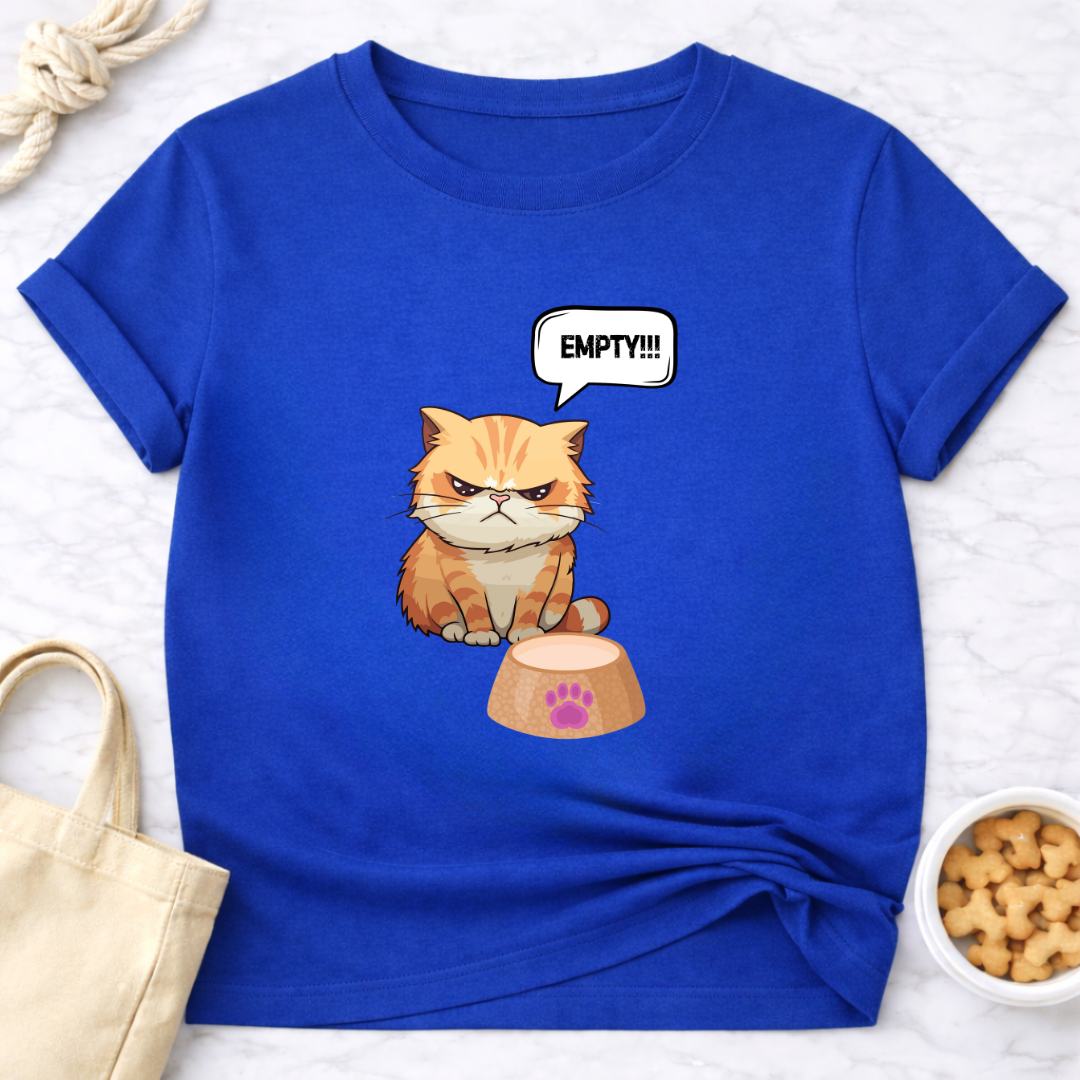 Empty Bowl Cat T-Shirt