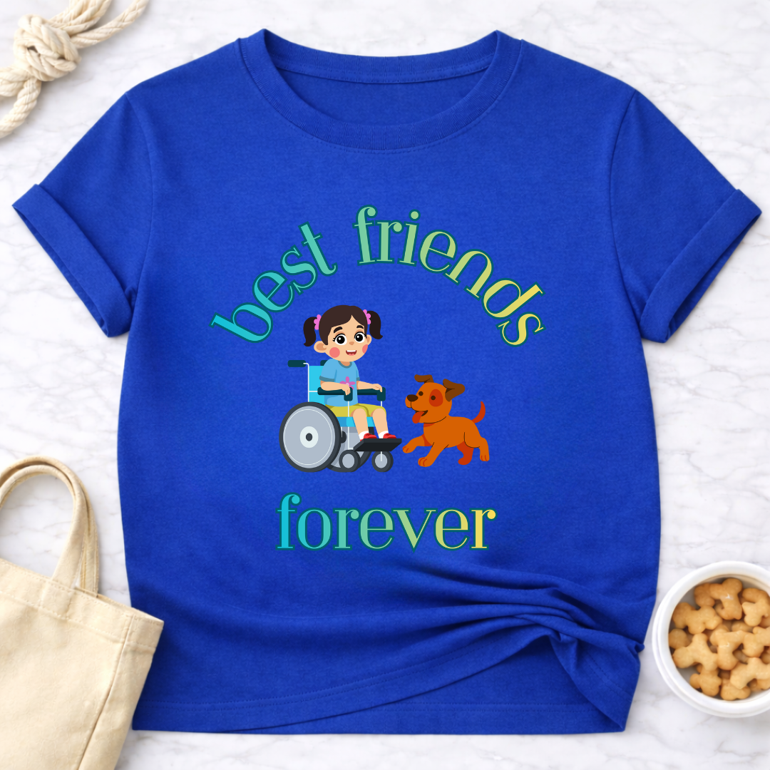 Best Friends Forever Girl and Dog Special Needs T-Shirt