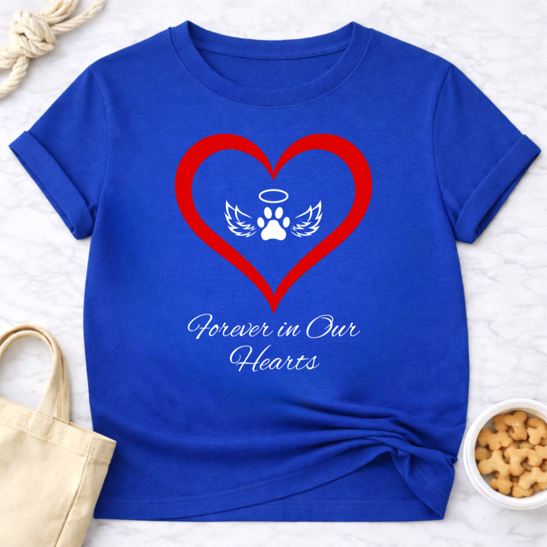 Forever In Our Hearts Dog Paw T-Shirt