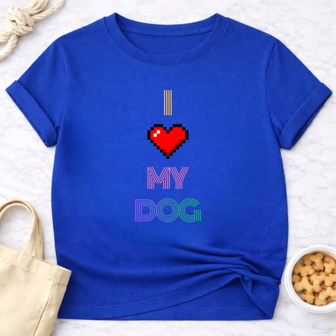 I Love My Dog Retro T-Shirt