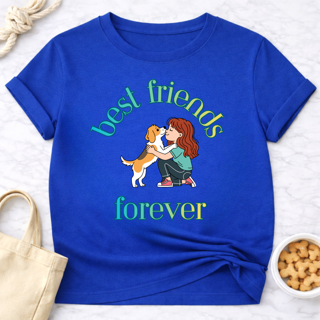 Best Friends Forever Girl and Dog T-Shirt