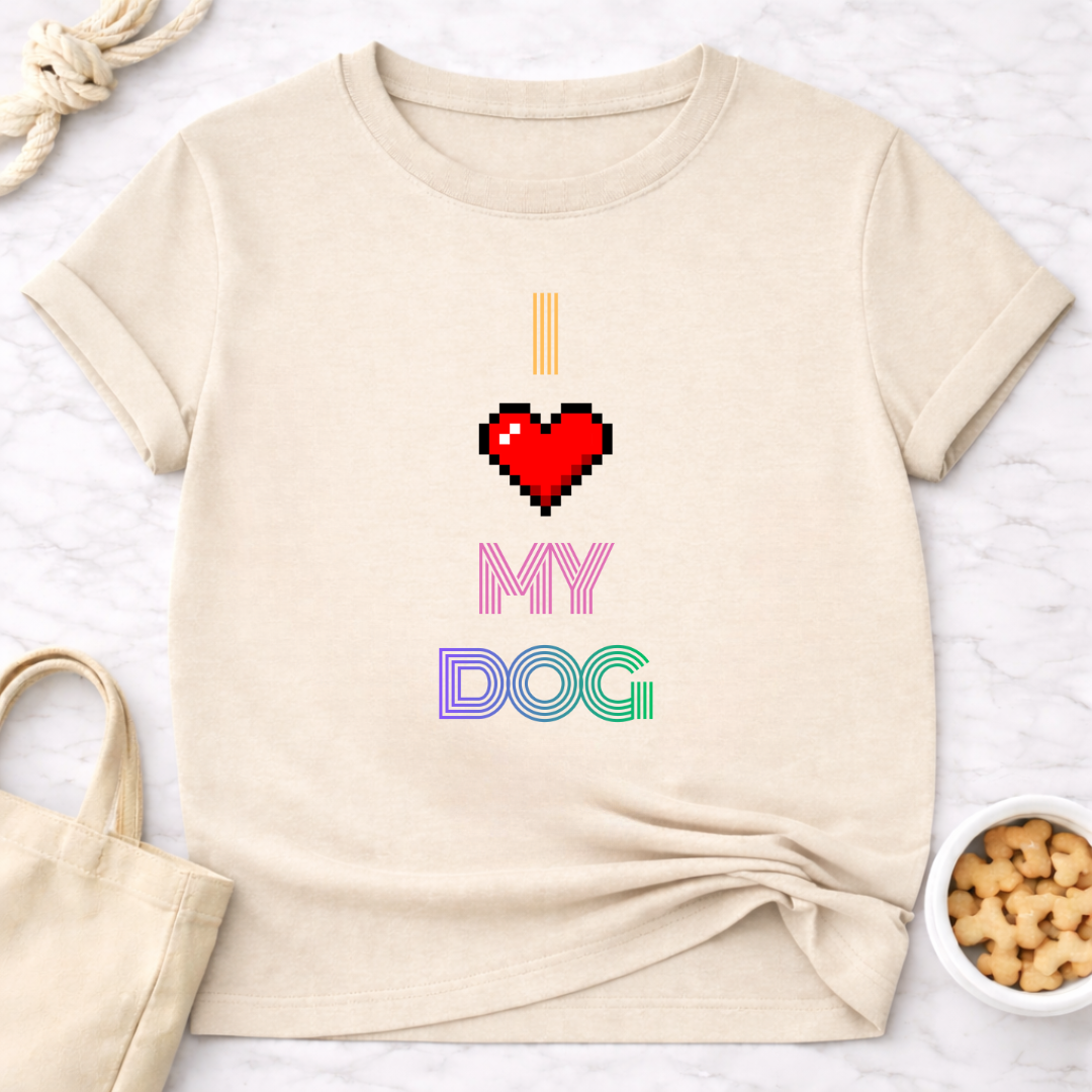 I Love My Dog Retro T-Shirt