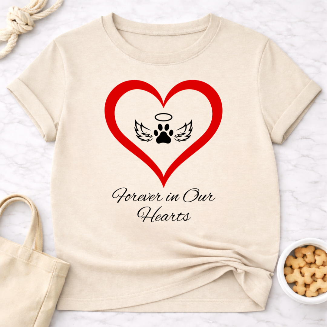 Forever In Our Hearts Dog Paw T-Shirt