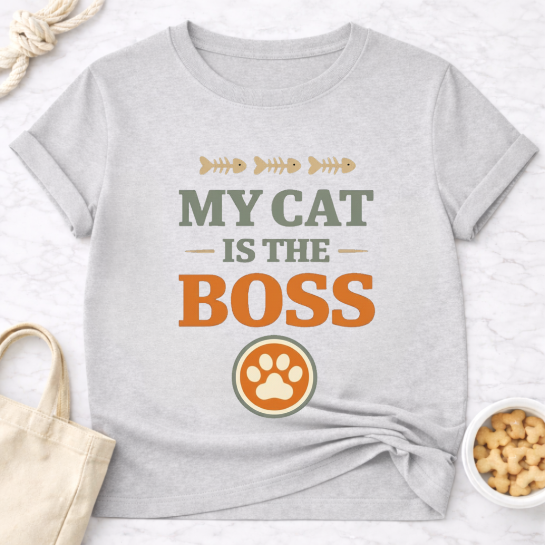 My Cat is the Boss (Retro) T-Shirt