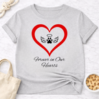 Forever In Our Hearts Dog Paw T-Shirt