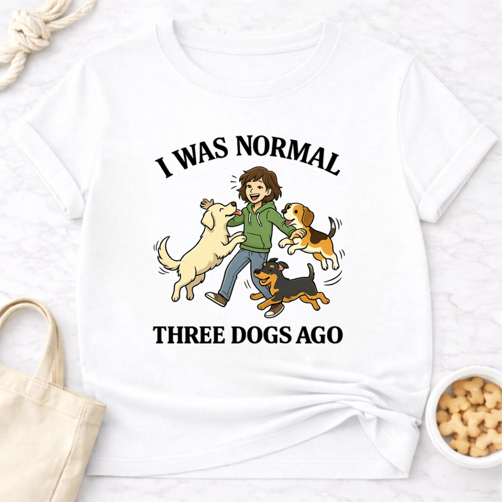 I Was Normal 3 Dogs Ago (Female) T-Shirt