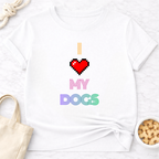 I Love My Dogs Retro T-Shirt