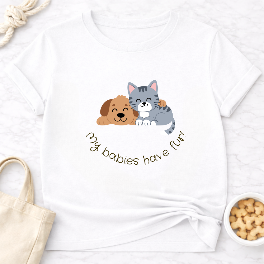 My Babies Have Fur Puppy and Kitten T-Shirt
