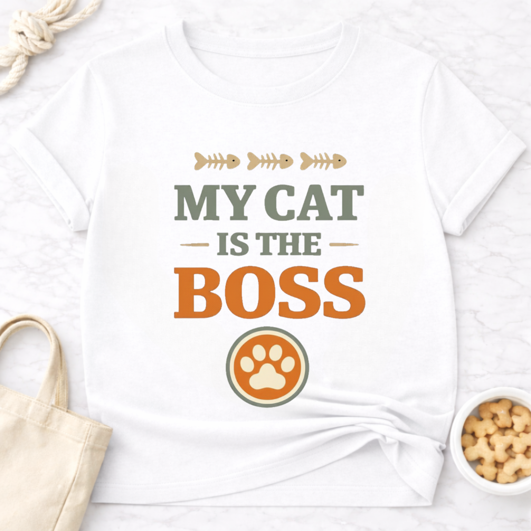 My Cat is the Boss (Retro) T-Shirt