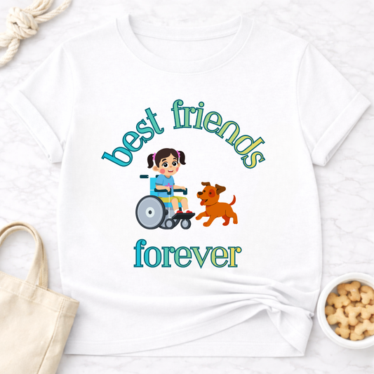 Best Friends Forever Girl and Dog Special Needs T-Shirt