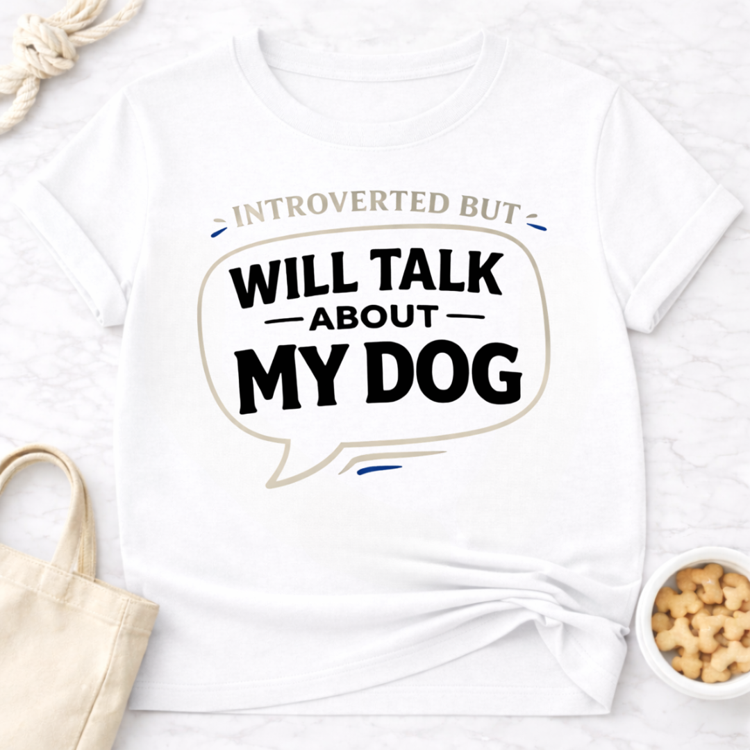 Introverted but Will Talk About My Dog T-Shirt