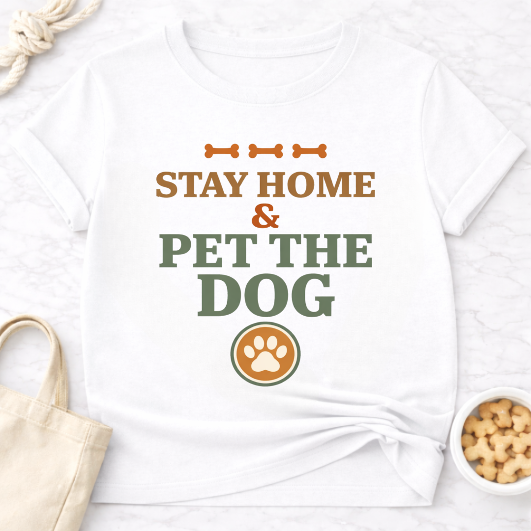 Stay at Home and Pet the Dog T-Shirt