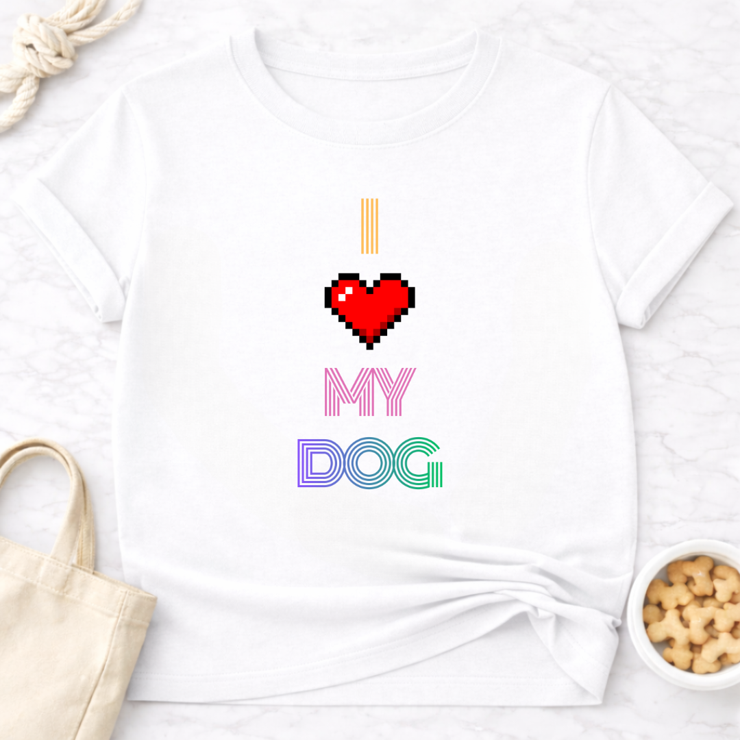 I Love My Dog Retro T-Shirt
