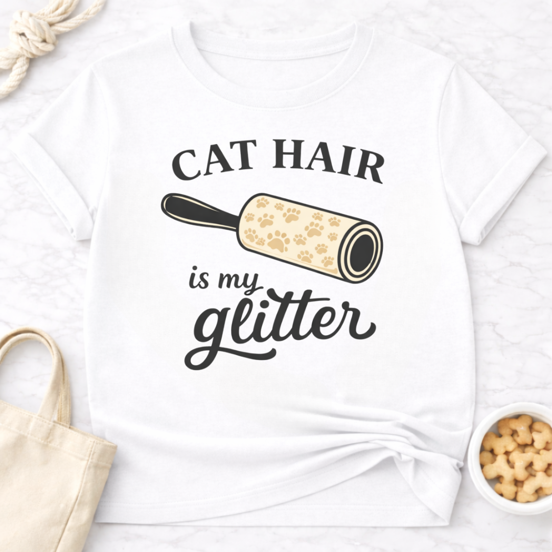 Cat Hair is My Glitter T-Shirt