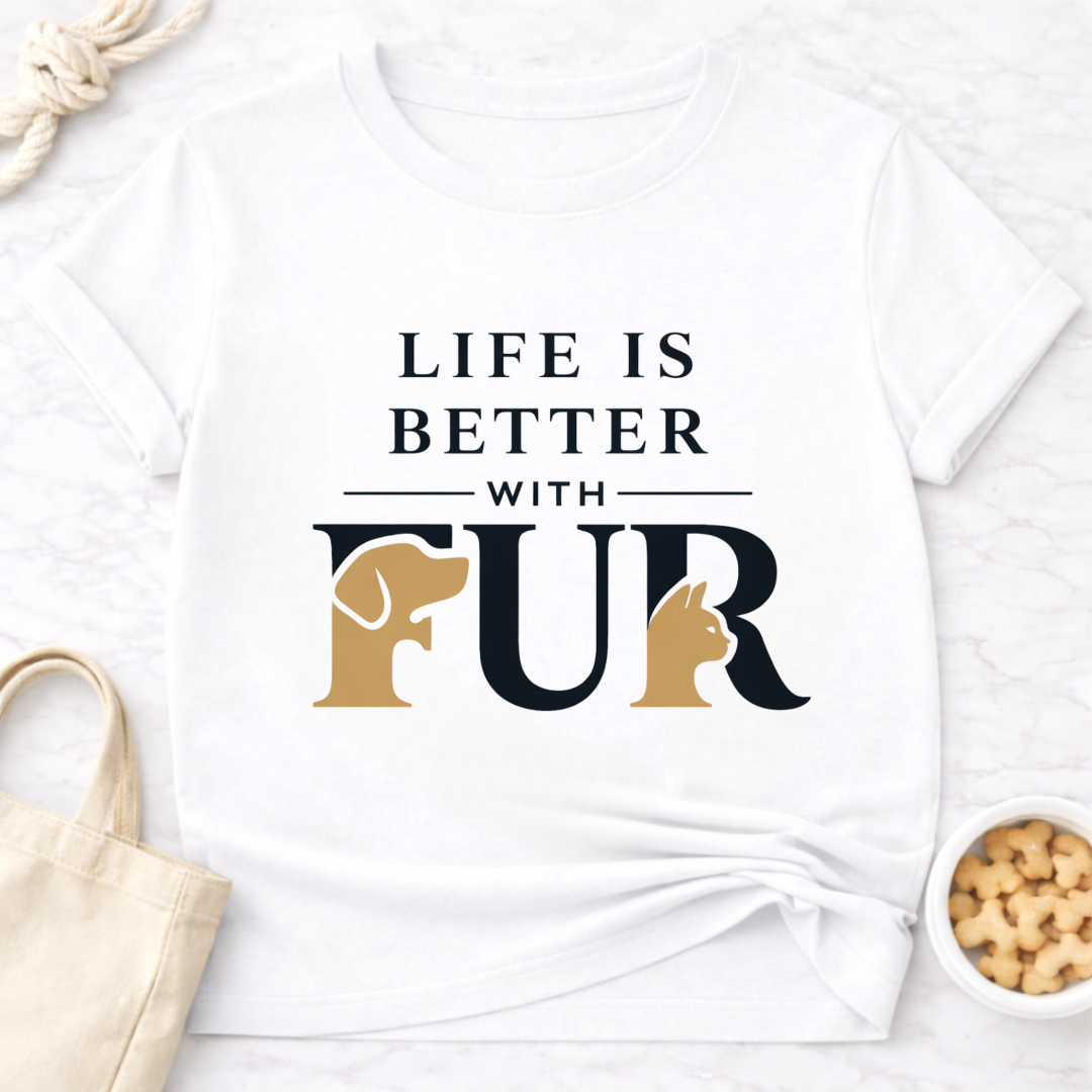 Life Is Better With Fur Is T-Shirt