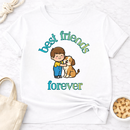 Best Friends Forever Boy and Dog T-Shirt