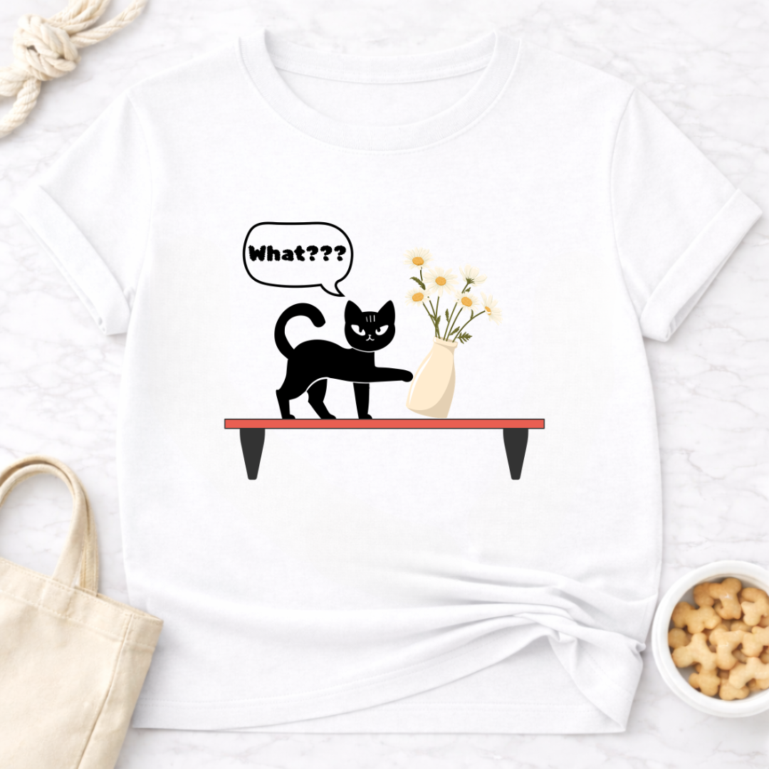 Mischievous Cat on a Shelf T-Shirt