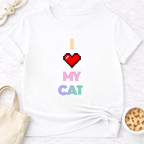I Love My Cat Retro T-Shirt